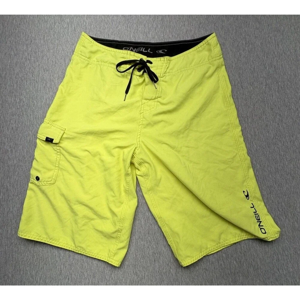 O'Neill Yellow Board Shorts Swim Trunks SIZE 31
